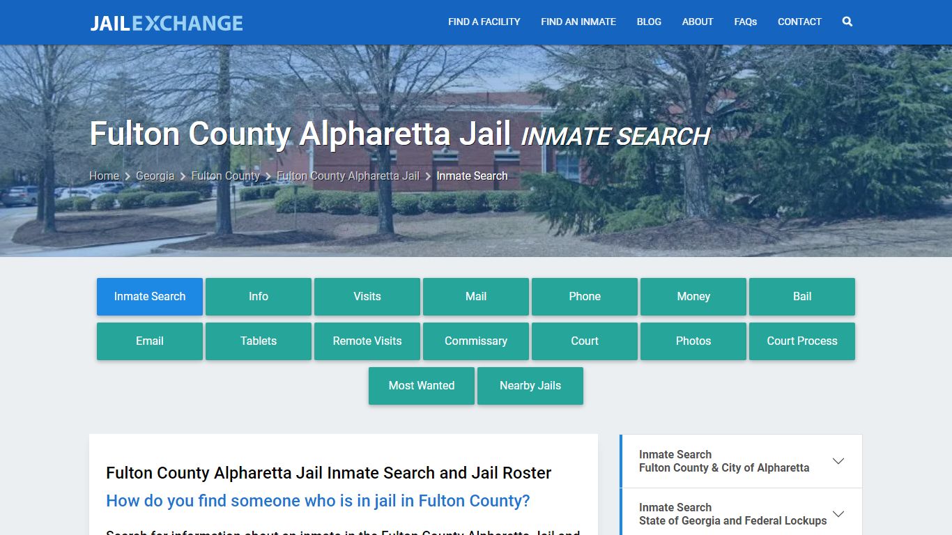 Fulton County Alpharetta Jail Inmate Search - Jail Exchange