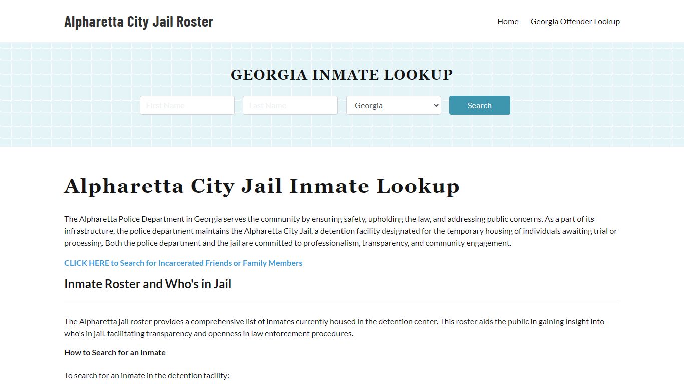 Alpharetta Police Department & City Jail, GA Inmate Roster, Arrests ...